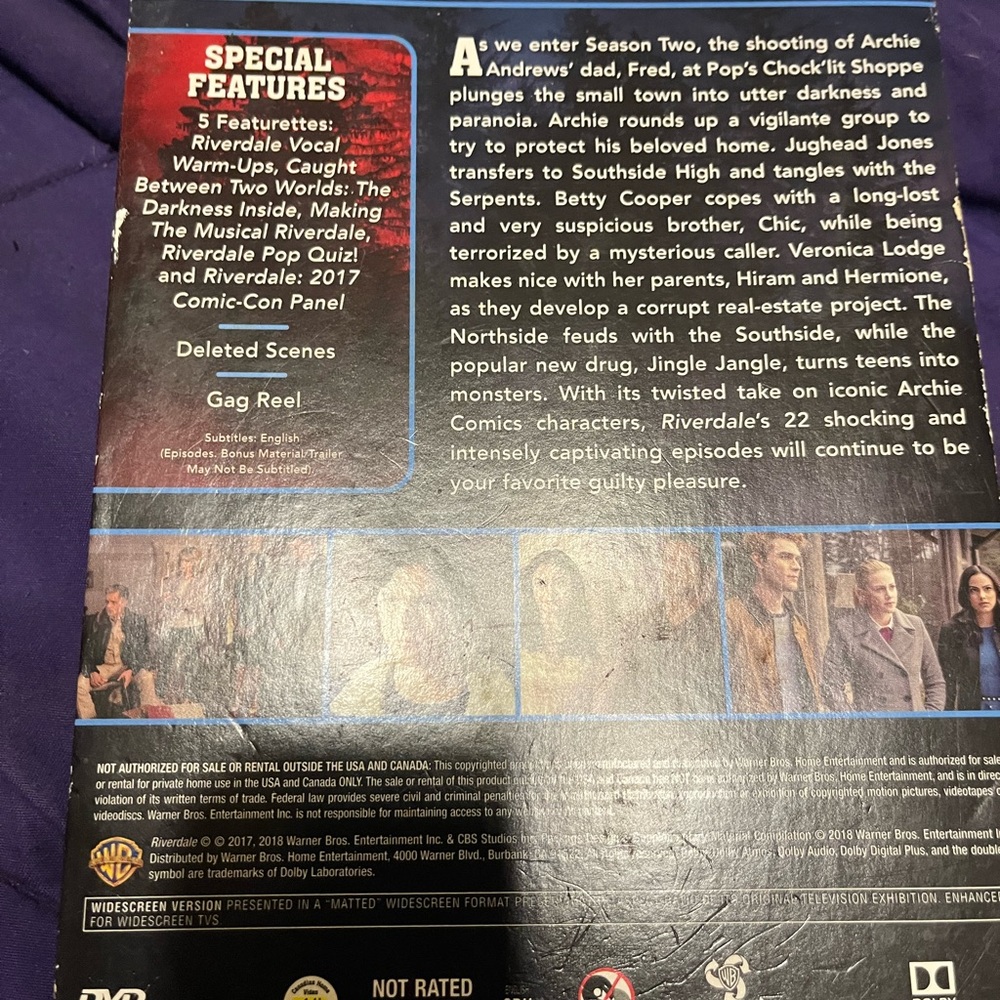 Warner Bros. Riverdale Season Two DVD - Black Case